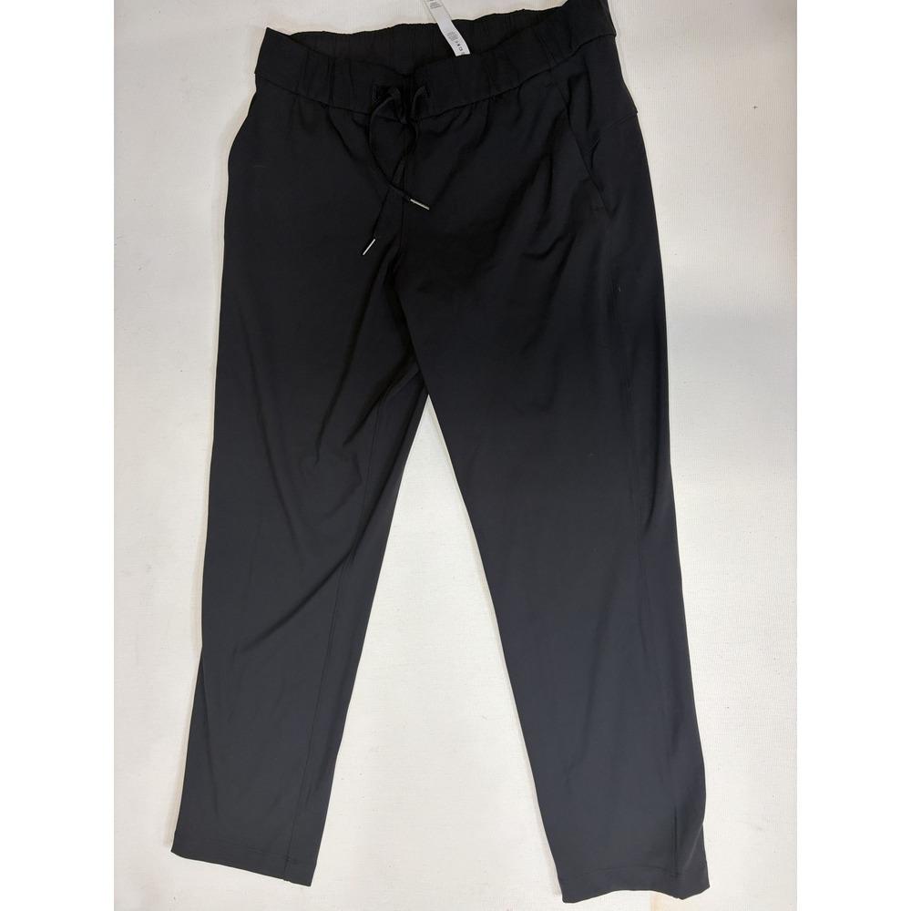 Lululemon On the Fly 7/8 Pant Black Luxtreme Joggers Size 8 Drawstring Travel - Picture 6 of 9
